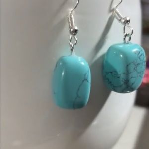 Dangle earrings with sterling silver post hand crafted